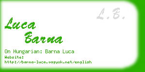 luca barna business card